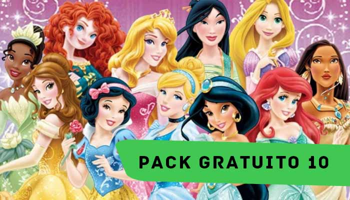 Pack de 10 Libros para Colorear de Princesas Disney